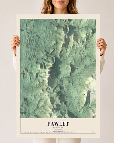 Pawlet, Vermont map print - 24 x 36 archival matte print