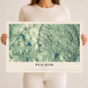 Map of Peacham, Vermont, 12 x 18 inch unframed archival matte print