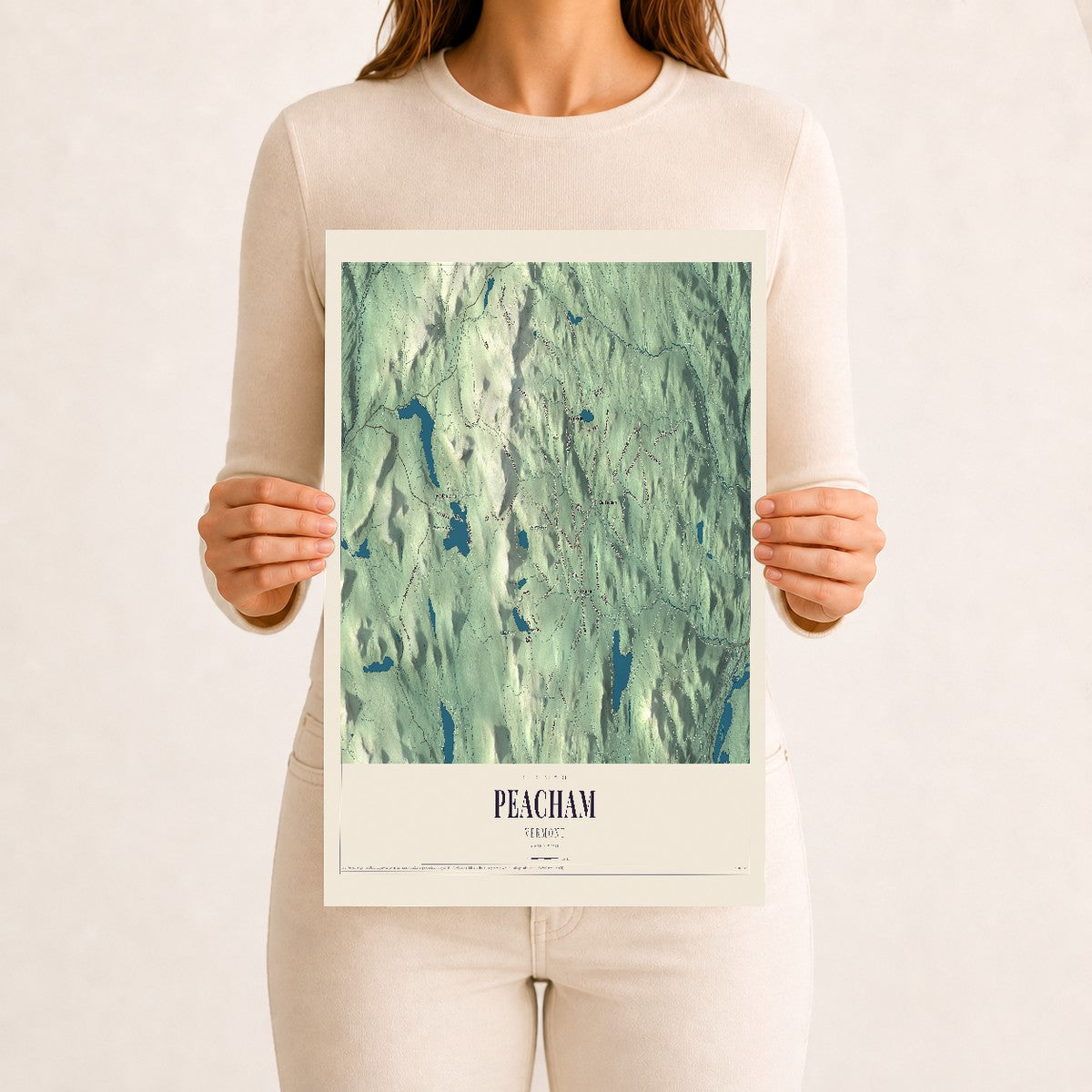 Peacham, Vermont map print - 12 x 18 archival matte print