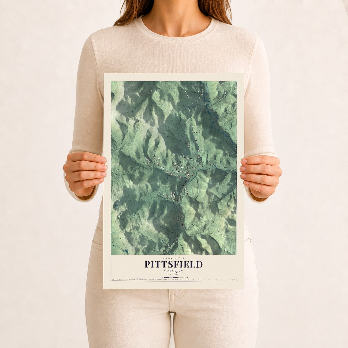 Pittsfield, Vermont map print - 12 x 18 archival matte print