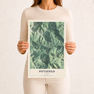 Pittsfield, Vermont map print - 12 x 18 archival matte print