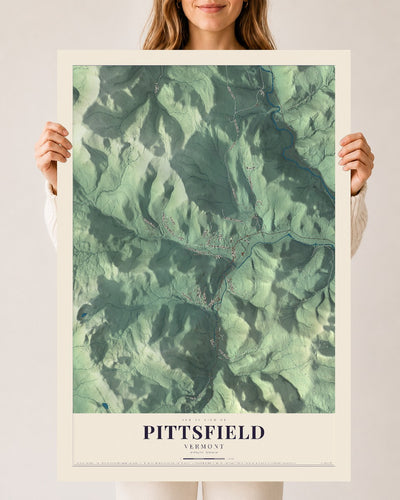Pittsfield, Vermont map print - 24 x 36 archival matte print
