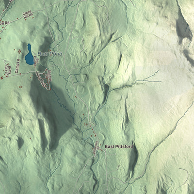 Street and neighborhood detail from the Pittsford, Vermont map