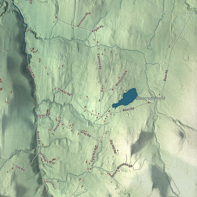 Terrain and local geography detail from the Plainfield, Vermont map