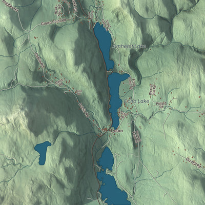 Street and neighborhood detail from the Plymouth, Vermont map
