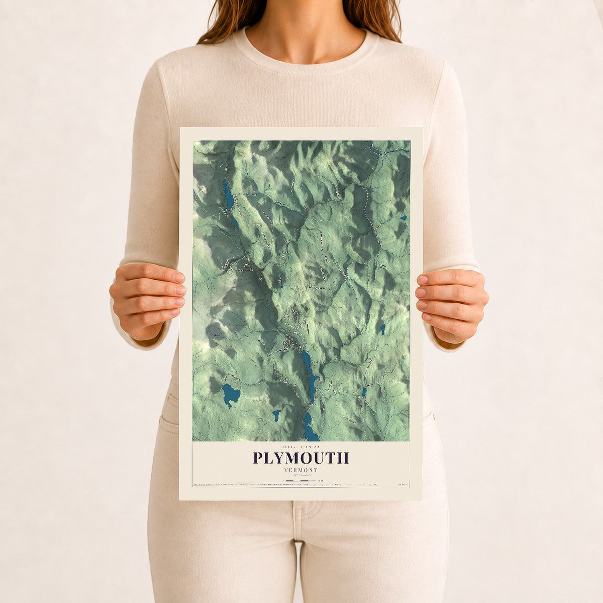 Plymouth, Vermont map print - 12 x 18 archival matte print