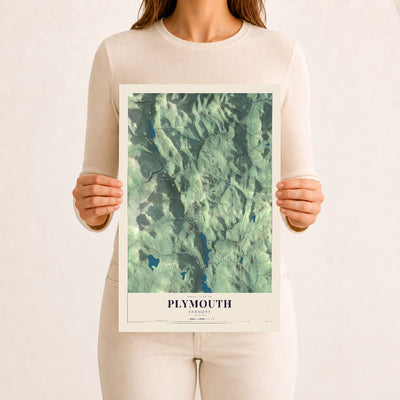 Plymouth, Vermont map print - 12 x 18 archival matte print