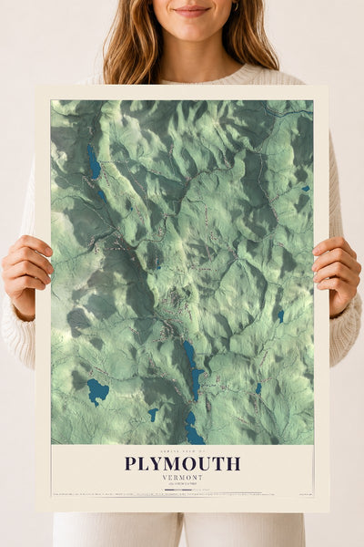 Plymouth, Vermont map print - 18 x 24 archival matte print