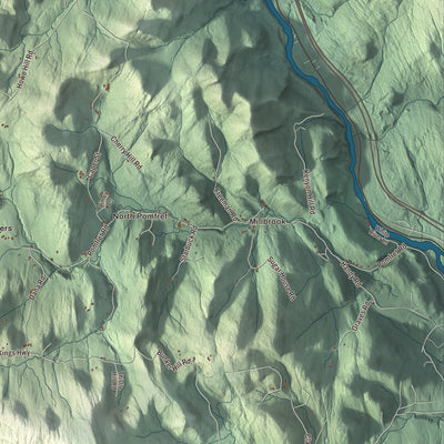 Street and neighborhood detail from the Pomfret, Vermont map