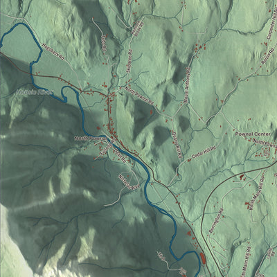Street and neighborhood detail from the Pownal, Vermont map