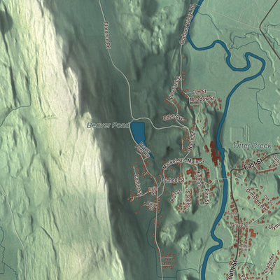 Street and neighborhood detail from the Proctor, Vermont map