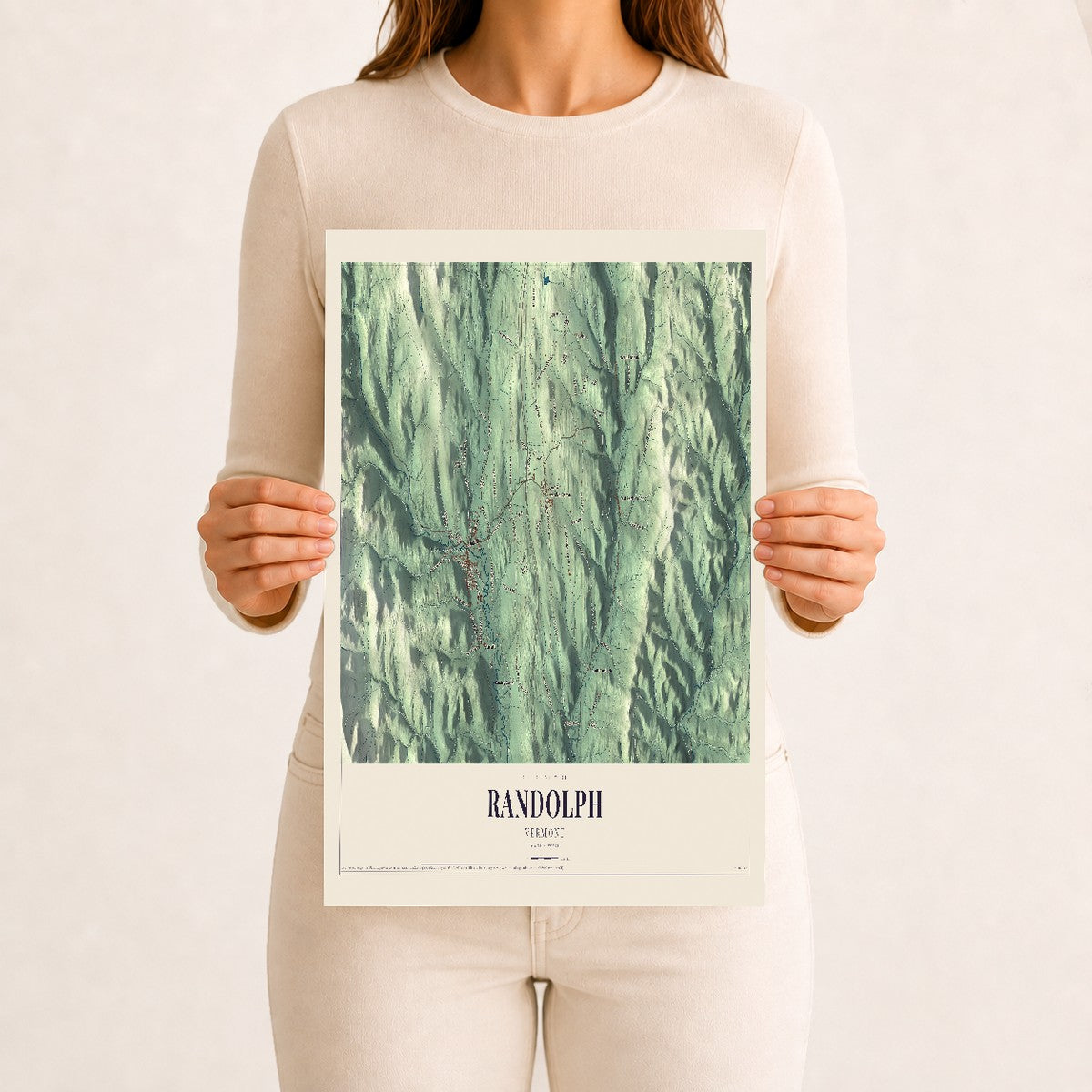 Randolph, Vermont map print - 12 x 18 archival matte print