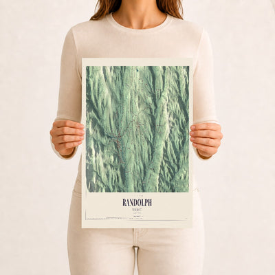 Randolph, Vermont map print - 12 x 18 archival matte print