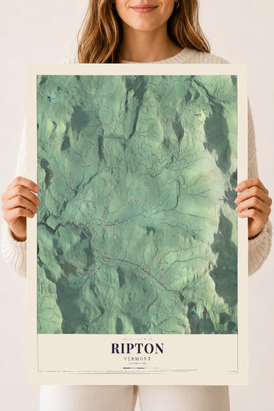 Ripton, Vermont map print - 18 x 24 archival matte print