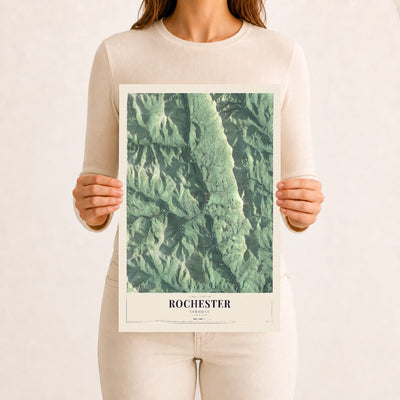 Rochester, Vermont map print - 12 x 18 archival matte print
