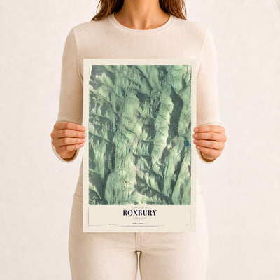 Roxbury, Vermont map print - 12 x 18 archival matte print