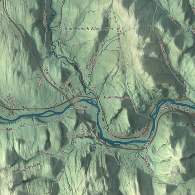 Street and neighborhood detail from the Royalton, Vermont map