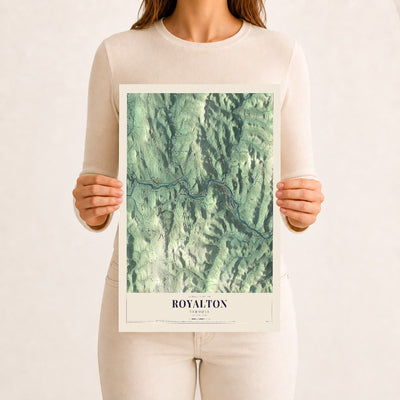 Royalton, Vermont map print - 12 x 18 archival matte print