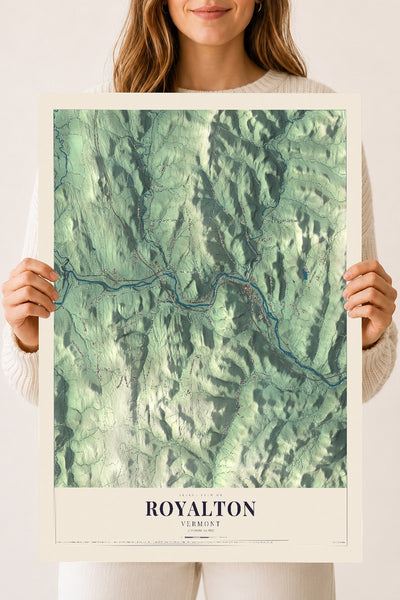 Royalton, Vermont map print - 18 x 24 archival matte print