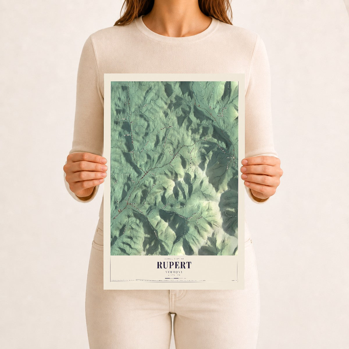 Rupert, Vermont map print - 12 x 18 archival matte print