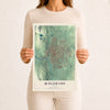 Map of Rutland City, Vermont, 12 x 18 inch unframed archival matte print