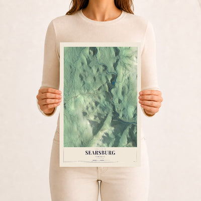 Searsburg, Vermont map print - 12 x 18 archival matte print