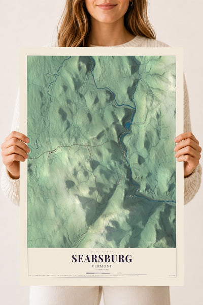 Searsburg, Vermont map print - 18 x 24 archival matte print