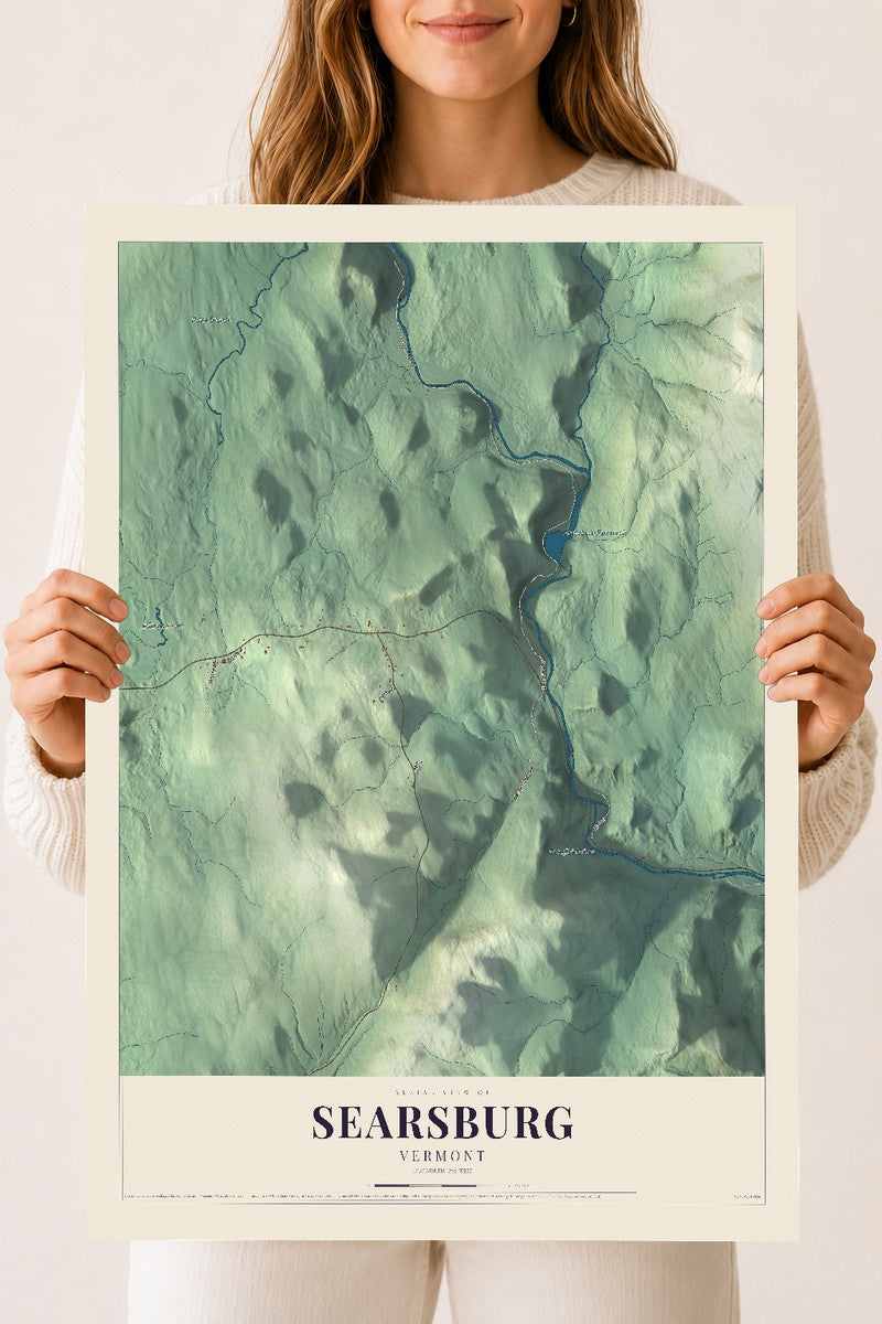 Searsburg, Vermont map print - 18 x 24 archival matte print