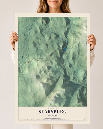Searsburg, Vermont map print - 24 x 36 archival matte print