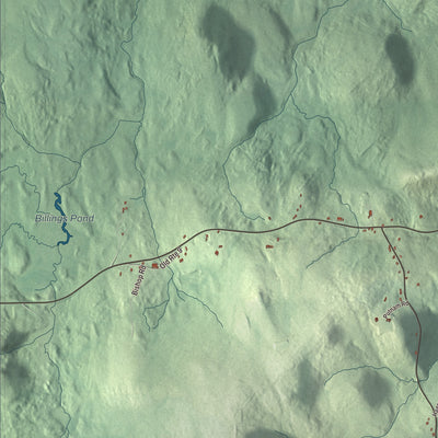 Terrain and local geography detail from the Searsburg, Vermont map