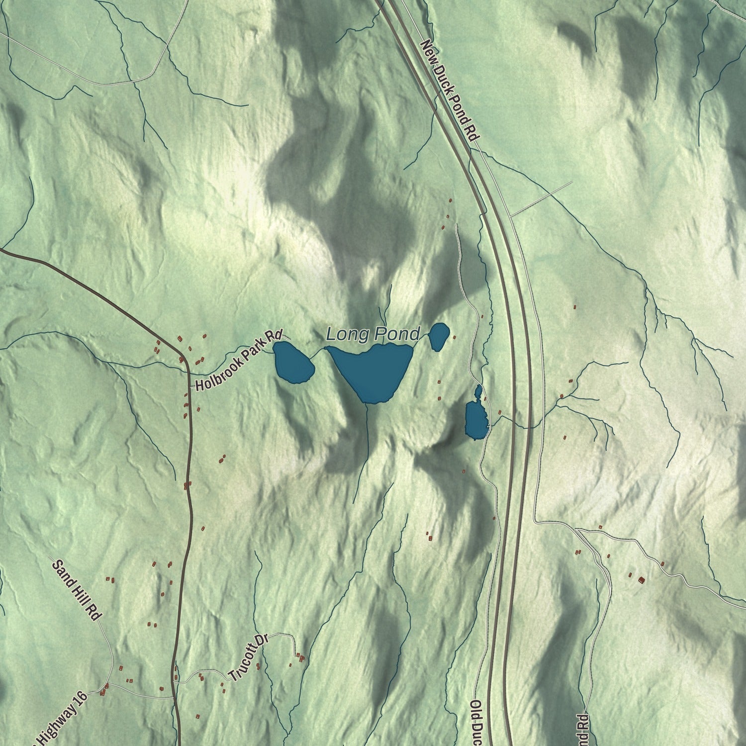 Terrain and local geography detail from the Sheffield, Vermont map