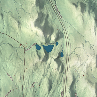 Terrain and local geography detail from the Sheffield, Vermont map
