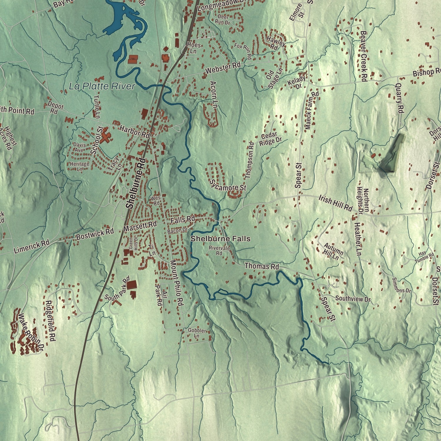 Street and neighborhood detail from the Shelburne, Vermont map