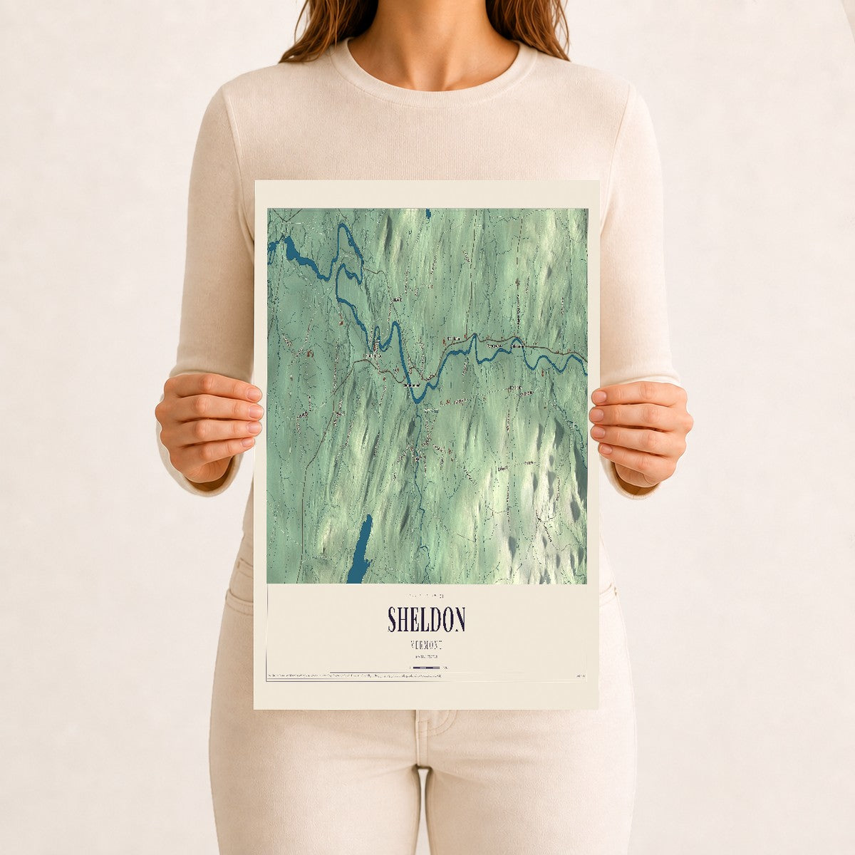 Sheldon, Vermont map print - 12 x 18 archival matte print