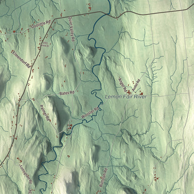 Terrain and local geography detail from the Shoreham, Vermont map