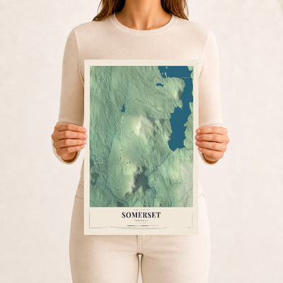 Somerset, Vermont map print - 12 x 18 archival matte print