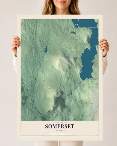 Somerset, Vermont map print - 24 x 36 archival matte print