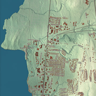 Street and neighborhood detail from the South Burlington, Vermont map