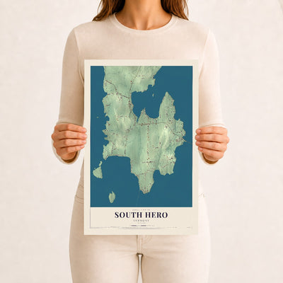 South Hero, Vermont map print - 12 x 18 archival matte print