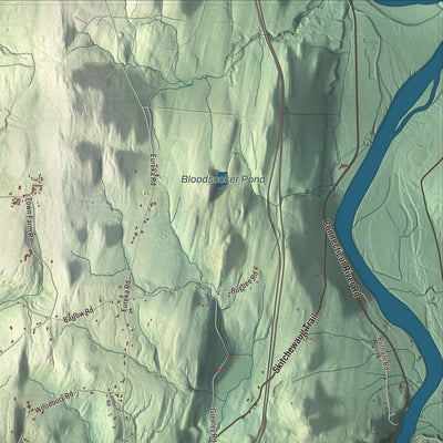 Terrain and local geography detail from the Springfield, Vermont map