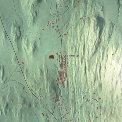 Street and neighborhood detail from the St. George, Vermont map