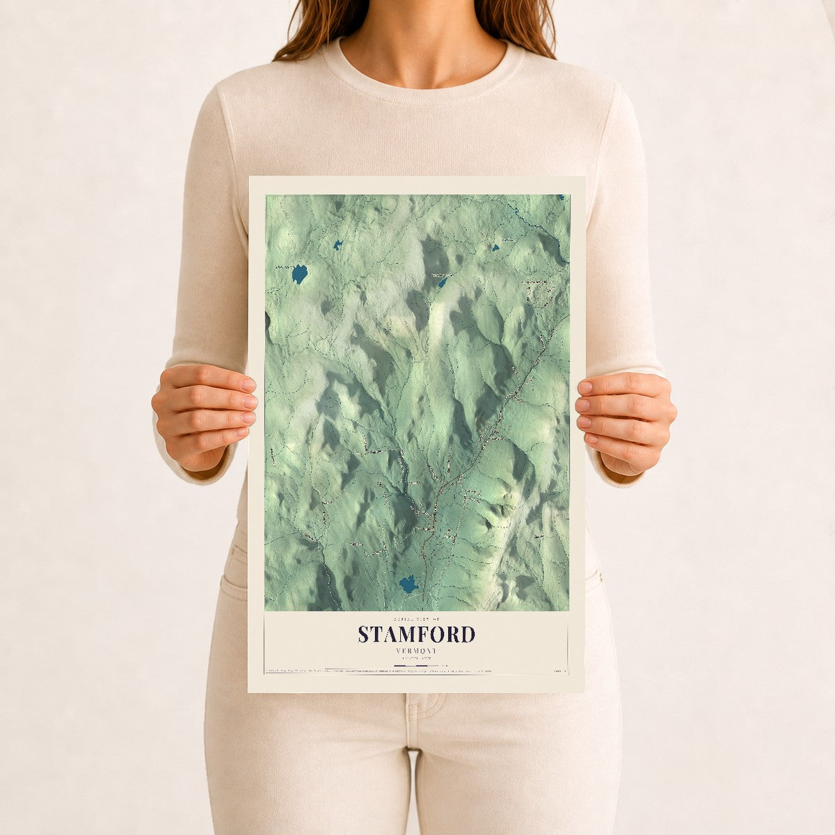 Stamford, Vermont map print - 12 x 18 archival matte print