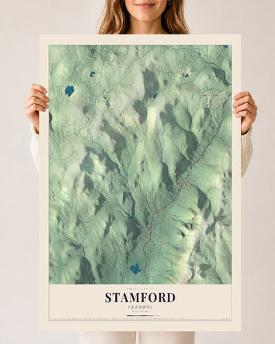 Stamford, Vermont map print - 24 x 36 archival matte print