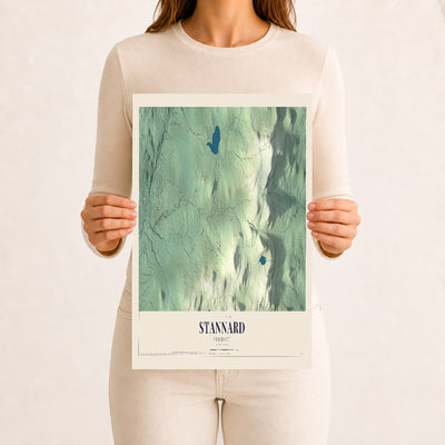 Stannard, Vermont map print - 12 x 18 archival matte print