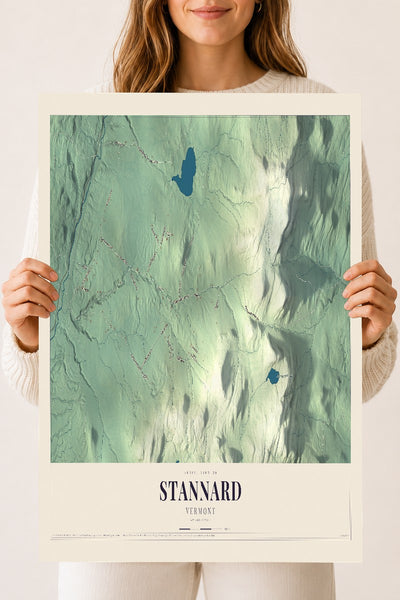 Stannard, Vermont map print - 18 x 24 archival matte print