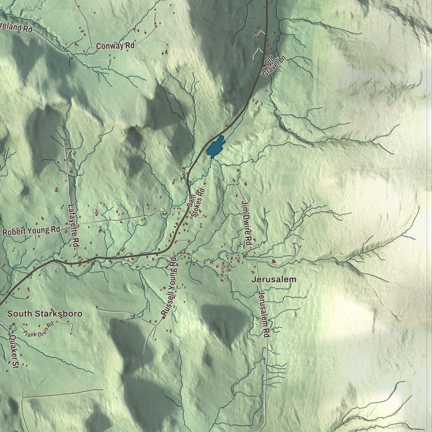 Street and neighborhood detail from the Starksboro, Vermont map