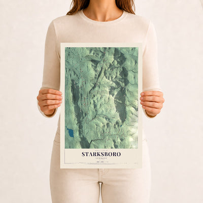 Starksboro, Vermont map print - 12 x 18 archival matte print