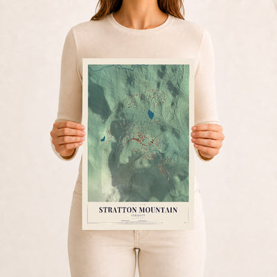 Stratton Mountain, Vermont map print - 12 x 18 archival matte print
