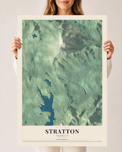 Stratton, Vermont map print - 24 x 36 archival matte print