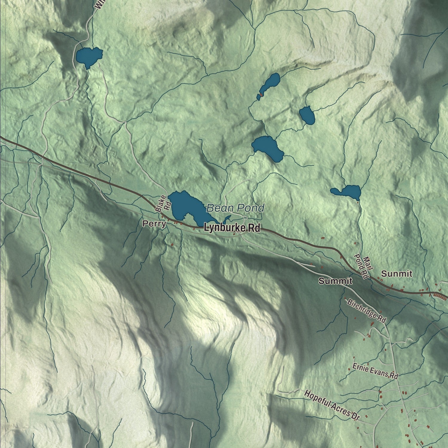Street and neighborhood detail from the Sutton, Vermont map